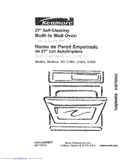 Kenmore 911.47604 Use & Care Manual