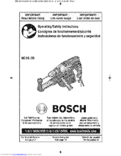 BOSCH HD19-2D Operating Instructions Manual