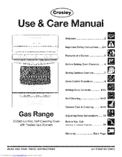 CROSLEY CRG3490GWWG Use & Care Manual