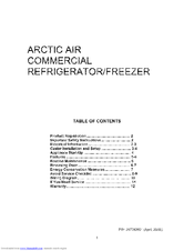 Arctic Air R22CWF6 Manual