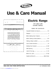 CROSLEY CRE3890LSK Use & Care Manual