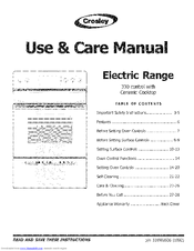 CROSLEY CRE3890LWG Use & Care Manual