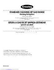 CROSLEY GAS RANGE Use & Care Manual