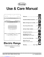 CROSLEY CCRE312GWWC Use & Care Manual