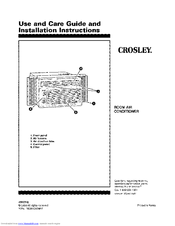 CROSLEY CA5WMVK0 Use And Care Manual