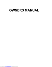 CROSLEY UL2494ECW Owner's Manual
