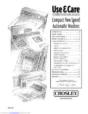 CROSLEY CAWC529JQ1 Use & Care Manual