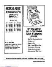 Kenmore 911.93461690 Owner's Manual