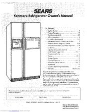 Kenmore 3639557820 Owner's Manual