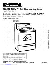 Kenmore SELECT CLEAN 665.75832 Use And Care Manual