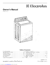 ELECTROLUX ELTW20XAKW0 Owner's Manual