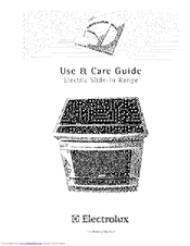 ELECTROLUX EI30ES55LBA Use & Care Manual