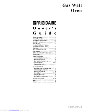 FRIGIDAIRE FGB24S5ASA Owner's Manual