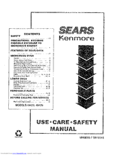 Kenmore 45425 Use, Care, Safety Manual