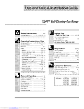GE Appliances XL44 JGBP30 Use And Care & Installation Manual