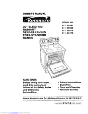 Kenmore 911.95479 Owner's Manual