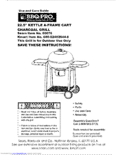 Sears BBQ-PRO 60076 Use And Care Manual