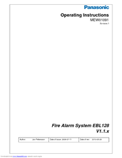 Panasonic MEW01091 Operating Instructions Manual
