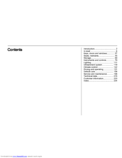 Opel OPEL ZAFIRA Owner's Manual