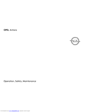 Opel Antara Operation Owner's Manual