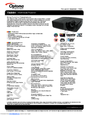 Optoma TX551 Manuals | ManualsLib