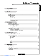 Optoma Projector with lens cap User Manual