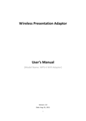 Optoma WPS-II Wifi Adapter User Manual