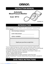 Omron BP710 Instruction Manual