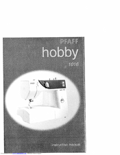 Pfaff hobby 1016 Instruction Manual