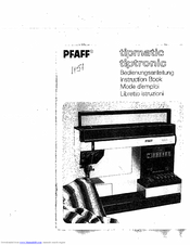 PFAFF tipmatic tiptronic 1151 Instruction Book