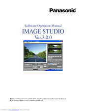 Panasonic IMAGE STUDIO Ver.3.0.0 Operation Manual