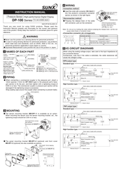 Panasonic DP-100 series Instruction Manual