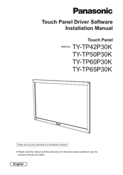 panasonic TY-TP60P30K  () Installation Manual (Driver)