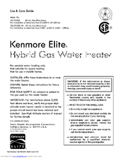 Kenmore ELITE 153.331000 HA Use & Care Manual