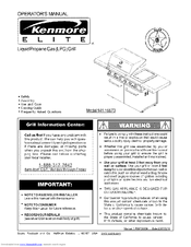Kenmore ELITE 141.16673 Operator's Manual