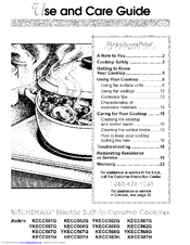 KitchenAid KECC051H Use And Care Manual