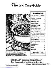 Kitchenaid KGRT507B Use And Care Manual
