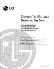 LG DLE5944WM Owner's Manual