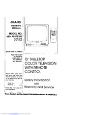 Sears 580.40378390 SERIES Owner's Manual