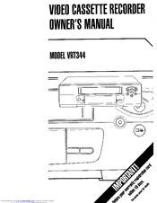 Magnavox VRT344 Owner's Manual