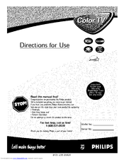 Philips 36PT8320 Directions For Use Manual