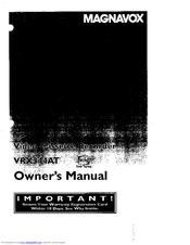 Philips Magnavox VRX344AT Owner's Manual