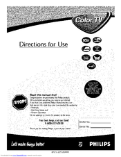 Philips 36RF82S Directions For Use Manual