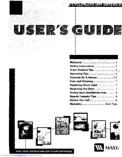 Maytag MDE4916AYA User Manual