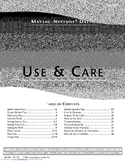 Maytag Neptune MDE9800AYQ Use & Care Manual