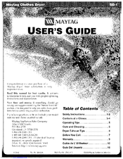 Maytag SDG5401AYW User Manual