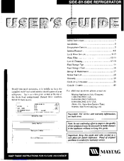 Maytag MSD2756DEB User Manual