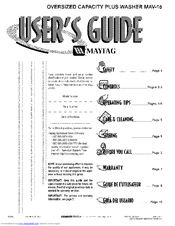 Maytag MAV-15 User Manual