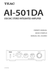 TEAC AI-501DA Owner's Manual