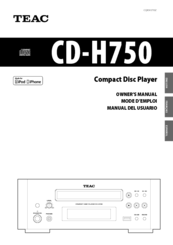 TEAC CD-H750 Owner's Manual